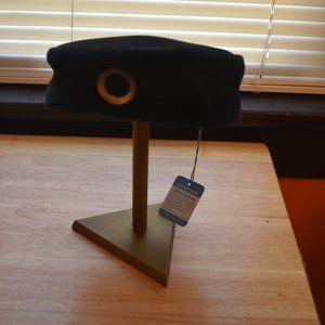 Vintage women's black dress hat 1940's 1950's
